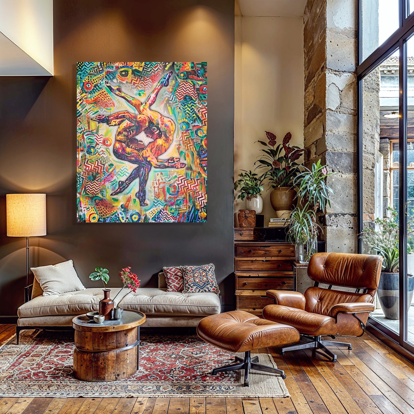 Painting: Complementary 130x160 cm / 52x64 in with AR