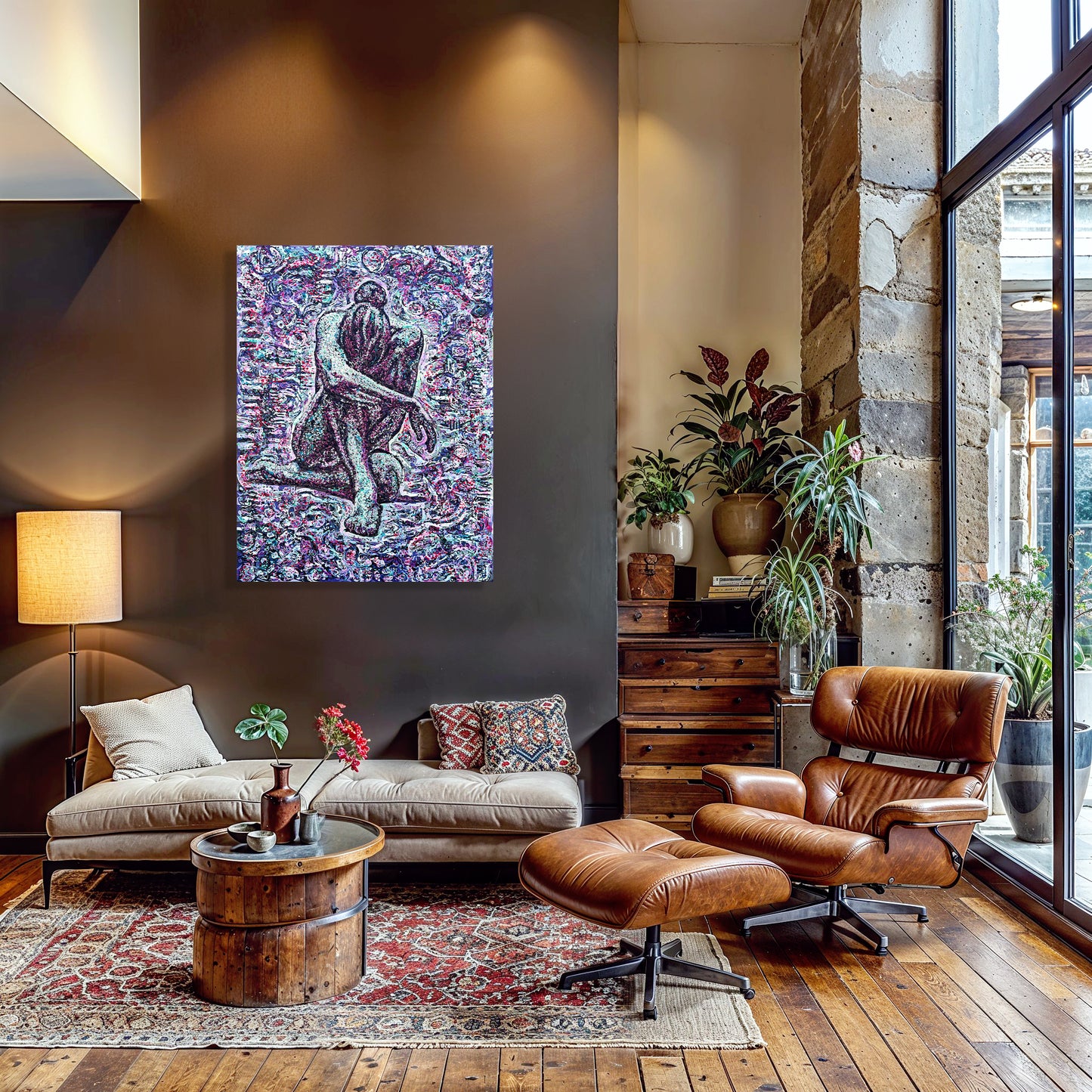 Painting: Never defeated 100x130 cm / 40x52 in with AR