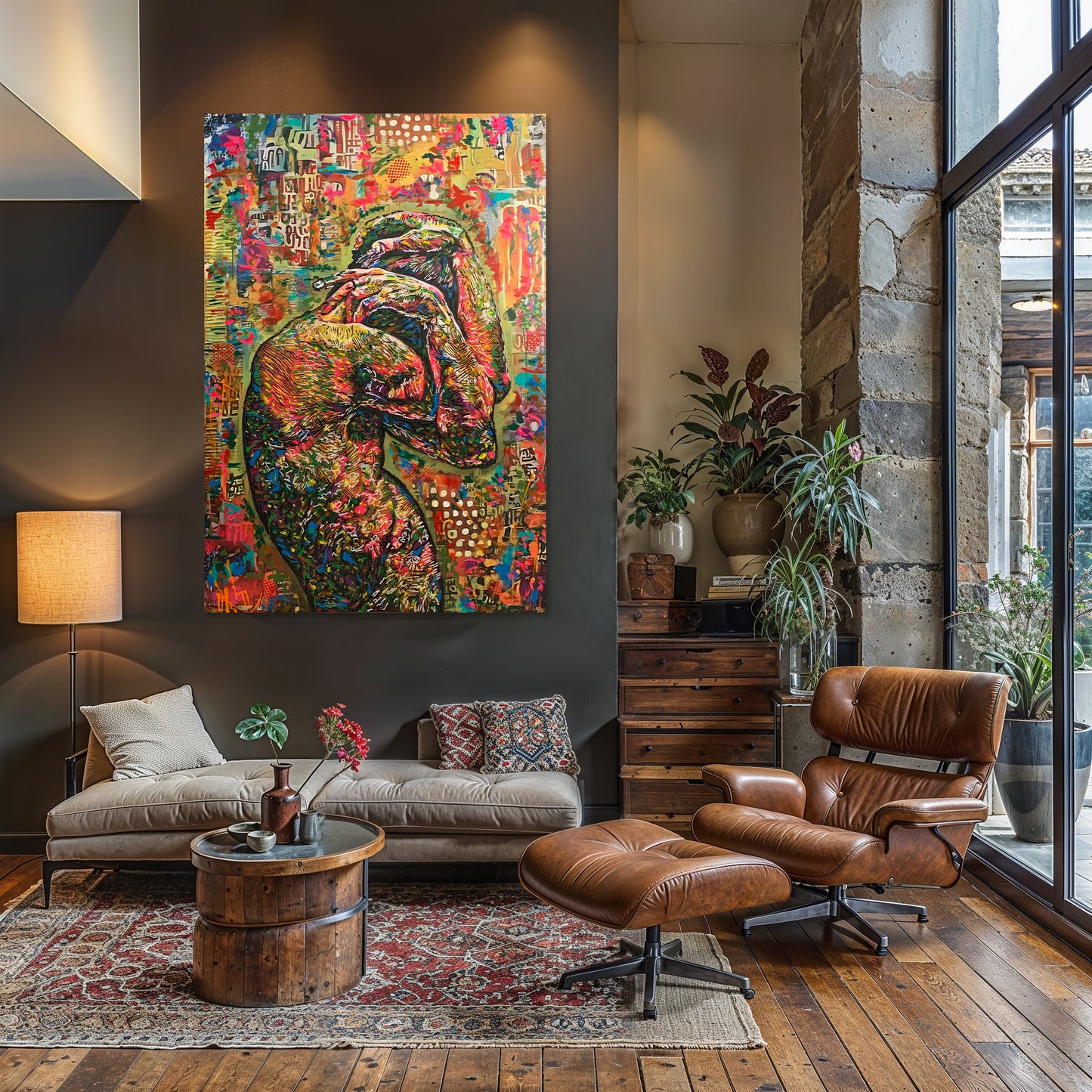 Painting: Fear 130x190 cm / 52x76 in with AR