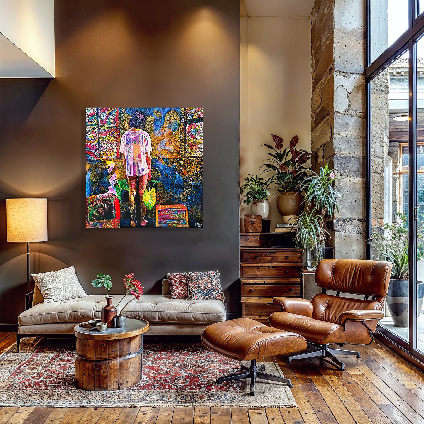Painting: Now what? 100x130 cm / 40x52 in with AR